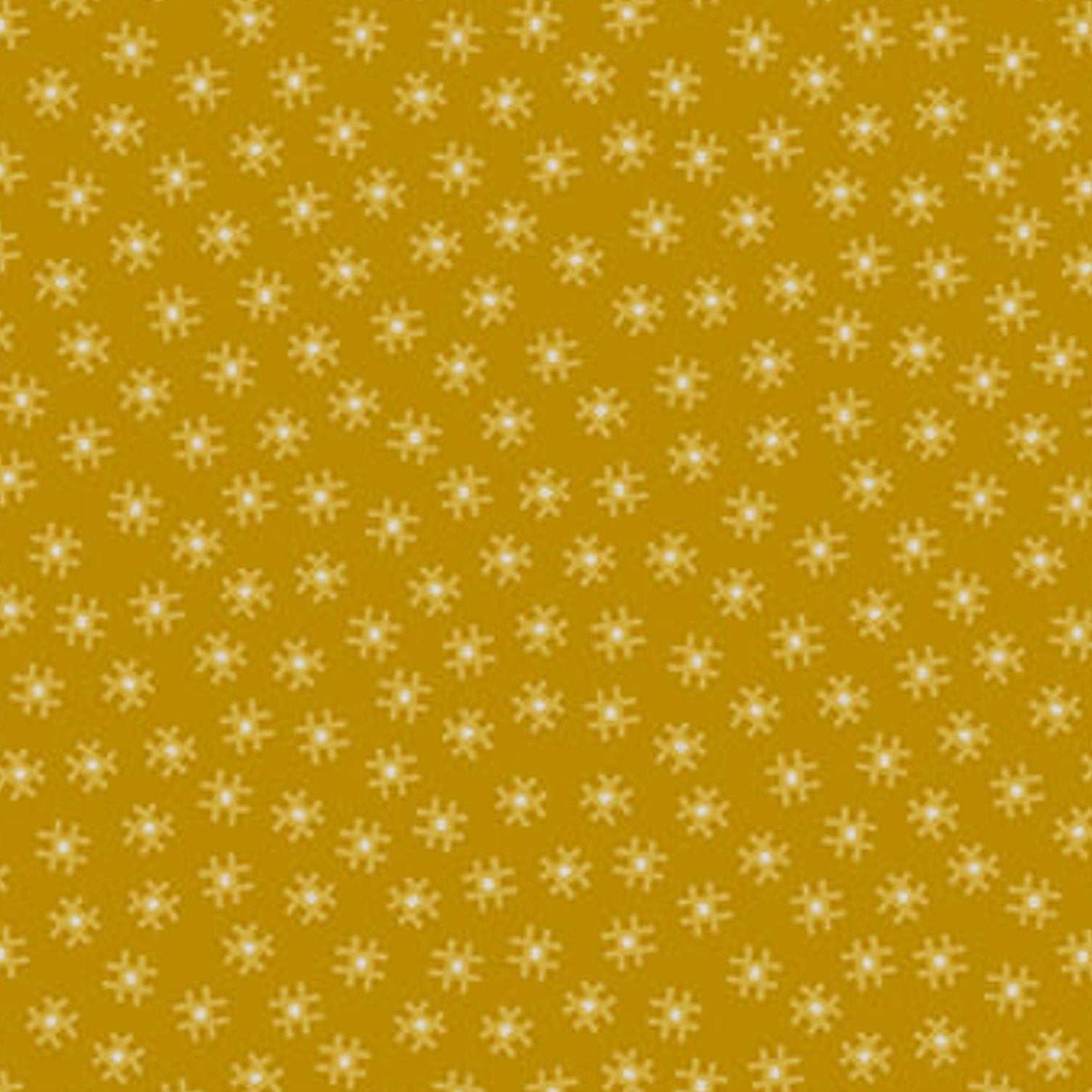 Pennyberry Farm Hash Mash Yellow fabric with small white hash patterns on mustard background by Kim Diehl for Henry Glass & Co.