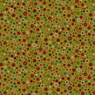 Pennyberry Farm medium green fabric with colorful polka dot and farm animal patterns by Kim Diehl for Henry Glass & Co.