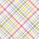 Basket Full of Blessings plaid powder pink fabric by Catherine Bartolli for Henry Glass & Co.