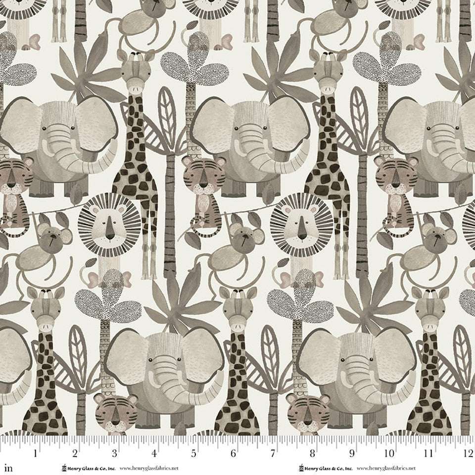 Jungle Romp Minky fabric with colorful animal prints for cozy blankets and pillows