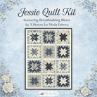 Pre-order Jessie Quilt Kit Daisy May featuring Breathtaking Blues fabric by 3 Sisters, 62x82 inches