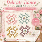 Delicate Dance Quilt Kit featuring Renew fabric by Sandy Gervais, 41x41 inches, boxed with optional backing