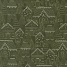 Gingerbread Lane Christmas fabric with gingerbread houses and festive holiday motifs by Kiley Ferons