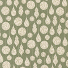 Gingerbread Lane Christmas fabric with crystal mistletoe ornaments by Kiley Ferons for Moda Fabrics