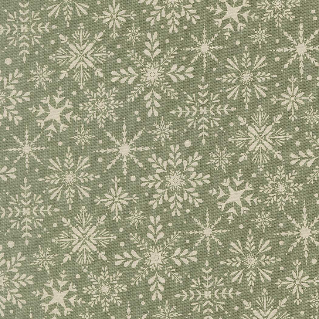 Gingerbread Lane Blizzard Mistletoe Christmas fabric by Kiley Ferons with gingerbread houses and holiday motifs