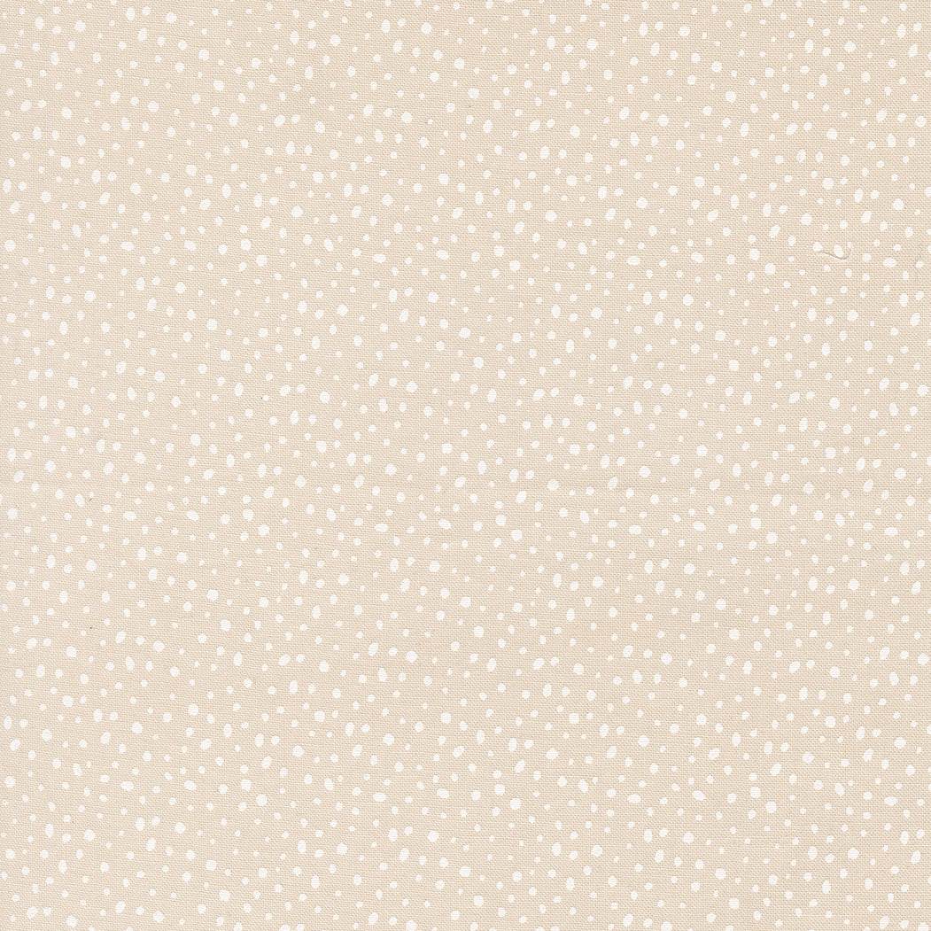 Gingerbread Lane Flurry Dots Sugar Christmas fabric with snowflakes and holiday charm by Kiley Ferons for Moda Fabrics