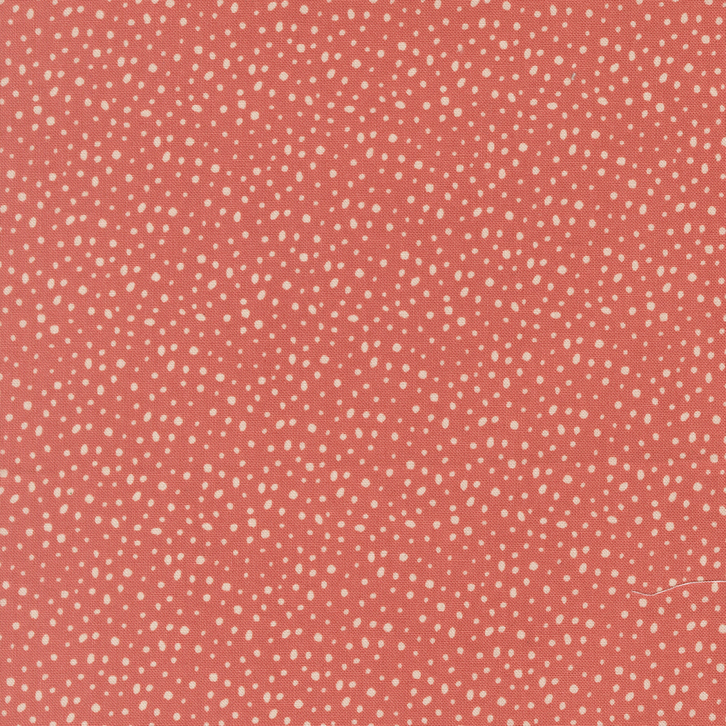 Gingerbread Lane Flurry Dots Rosy Christmas fabric by Kiley Ferons for Moda Fabrics