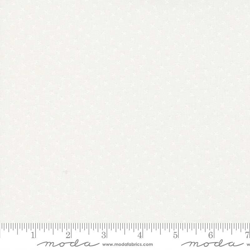 Coriander Seeds soft white fabric with low-volume dots and plaid prints by Corey Yoder for Moda quilting fabric