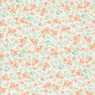 Abloom by Corey Yoder fabric with pastel florals and birds on white background