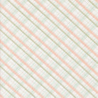 Abloom by Corey Yoder Cloud Stitched Plaid Checks fabric in soft pastel orange and green for quilting and crafts