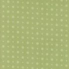 Abloom by Corey Yoder green fabric with white dotted and cross pattern for quilting and crafts