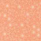 Coral fabric with white sketchy floral garden pattern by Corey Yoder for Moda
