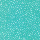 In the Garden Sugar Snap Bermuda fabric by Corey Yoder, turquoise background with white floral sketch pattern, Moda Fabrics half-yard cuts