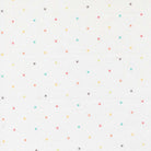 In the Garden Tiny Peel Off White fabric with small colorful crosses on white background by Corey Yoder for Moda Fabrics
