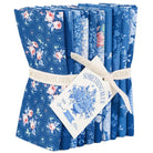 Pre-Order Something Blue Fat Quarter Darks Bundle by TILDA featuring 10 dark blue floral fabric quarters