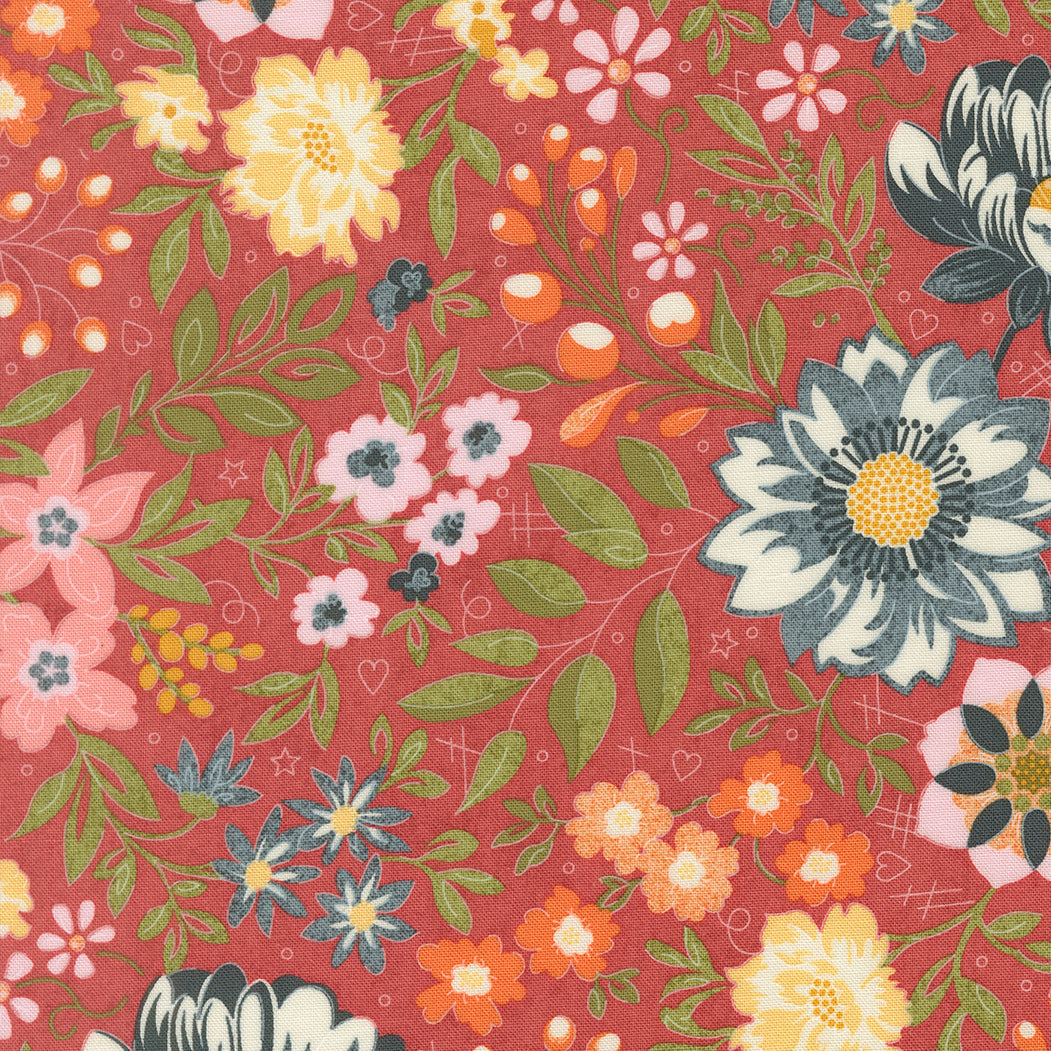 Fieldrush Covent Florals fabric by BasicGrey for Moda with gentle hand-drawn floral patterns in soft, nostalgic colors