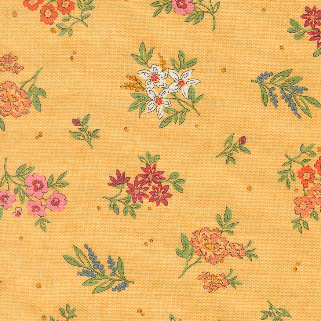 Fieldrush Camellia Florals fabric by BasicGrey Moda soft earth tone floral pattern
