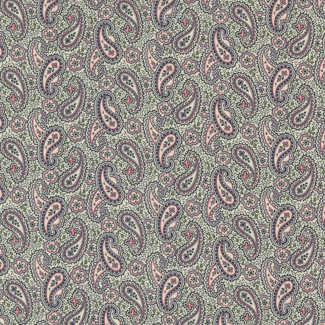 Goodnight Irene Arthurs Tie Paisley Grape fabric by Betsy Chutchian with intricate paisley and floral patterns in rich grape tones