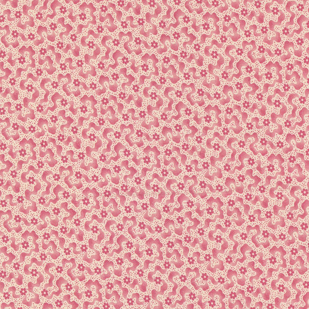 Goodnight Irene fabric by Betsy Chutchian in Ripples Blenders Carnation pattern with pink and red swirls and dots
