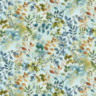 Awakenings Foliage Pale Blue fabric by Jan Mott with watercolor foliage design