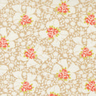 Floral fabric pattern in beige with white and pink flowers from Rosie Nanas Apron collection by Joanna Figueroa