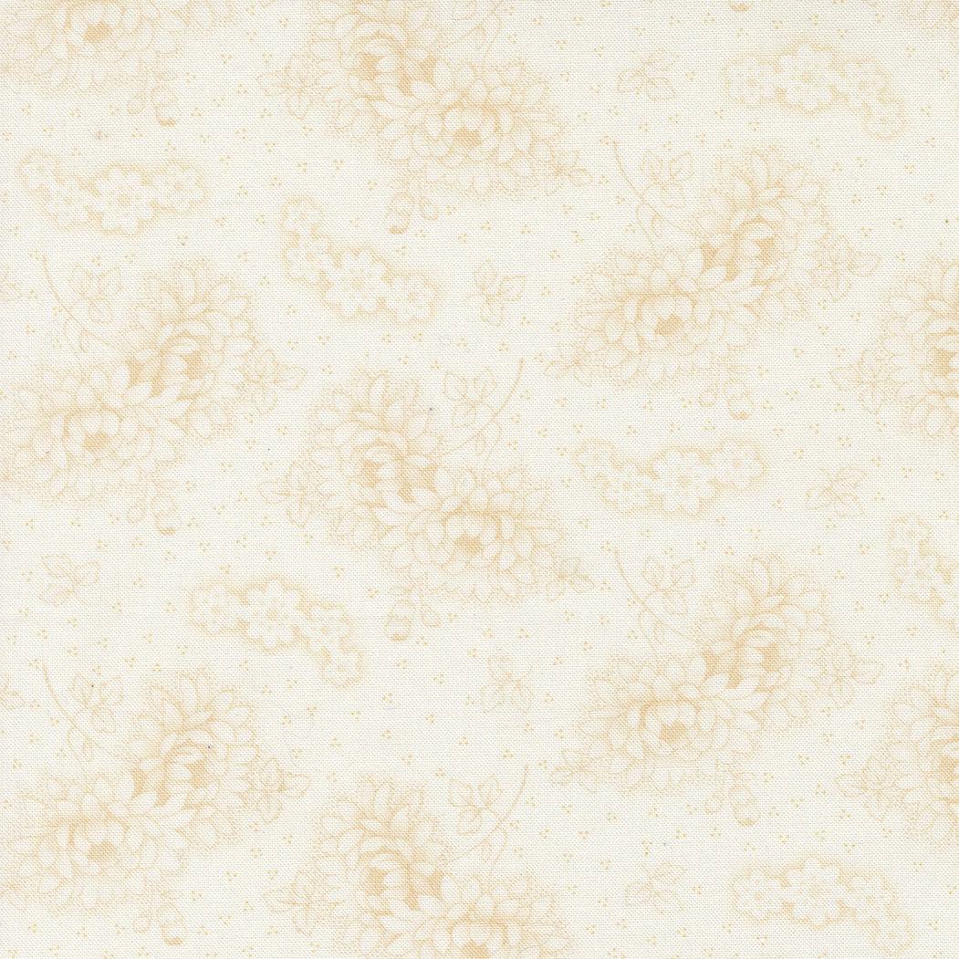 Rosie Vintage Linen fabric with soft whipped cream floral pattern by Fig Tree Co.