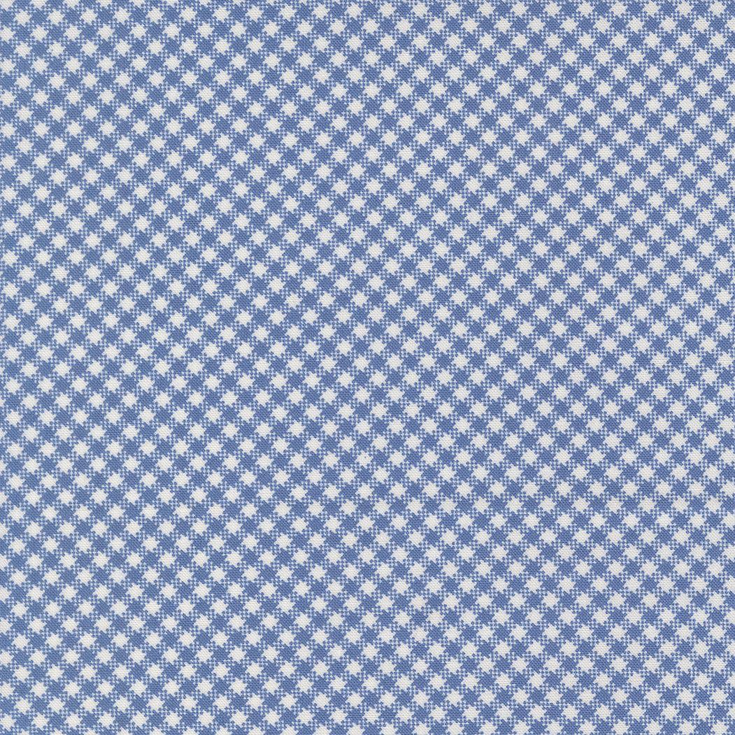 Rosie Gingham Denim blue and white checkered fabric by Joanna Figueroa for quilting and sewing projects