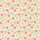 Poinsettia & Pear floral fabric with poinsettias, pears, and festive patterns in red, green, pink, and grey by Sherri & Chelsi for Moda Fabrics