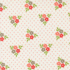 Poinsettia & Pear Bouquet fabric by Sherri & Chelsi featuring florals, leaves, and holiday prints in red, green, pink, and grey tones