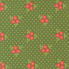Poinsettia & Pear bouquet floral evergreen fabric by Sherri & Chelsi for Moda Fabrics in red green pink and grey
