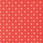 Poinsettia & Pear fabric by Sherri & Chelsi featuring daisy dot geranium floral design in red, green, pink, and grey tones