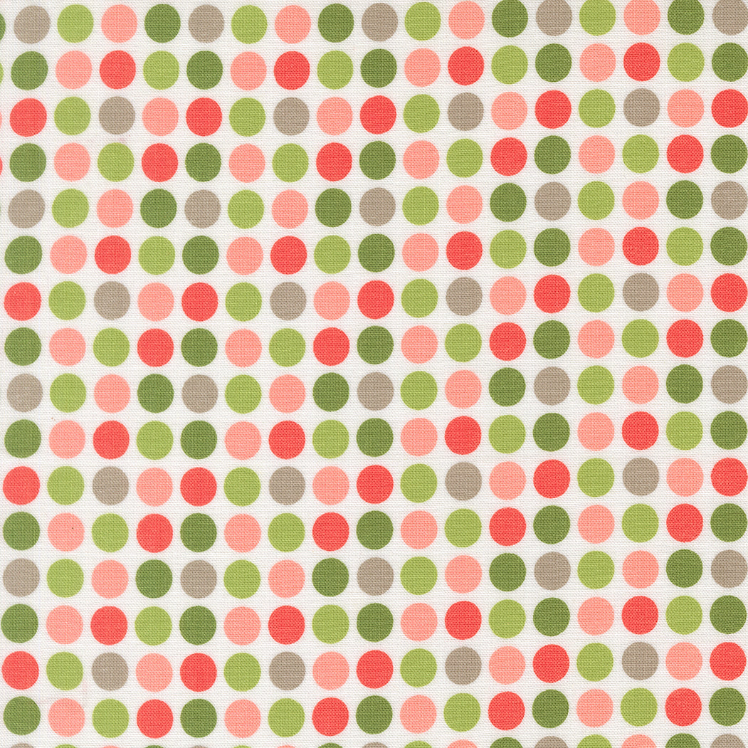 Poinsettia & Pear fabric with dots and floral prints by Sherri & Chelsi for Moda Fabrics