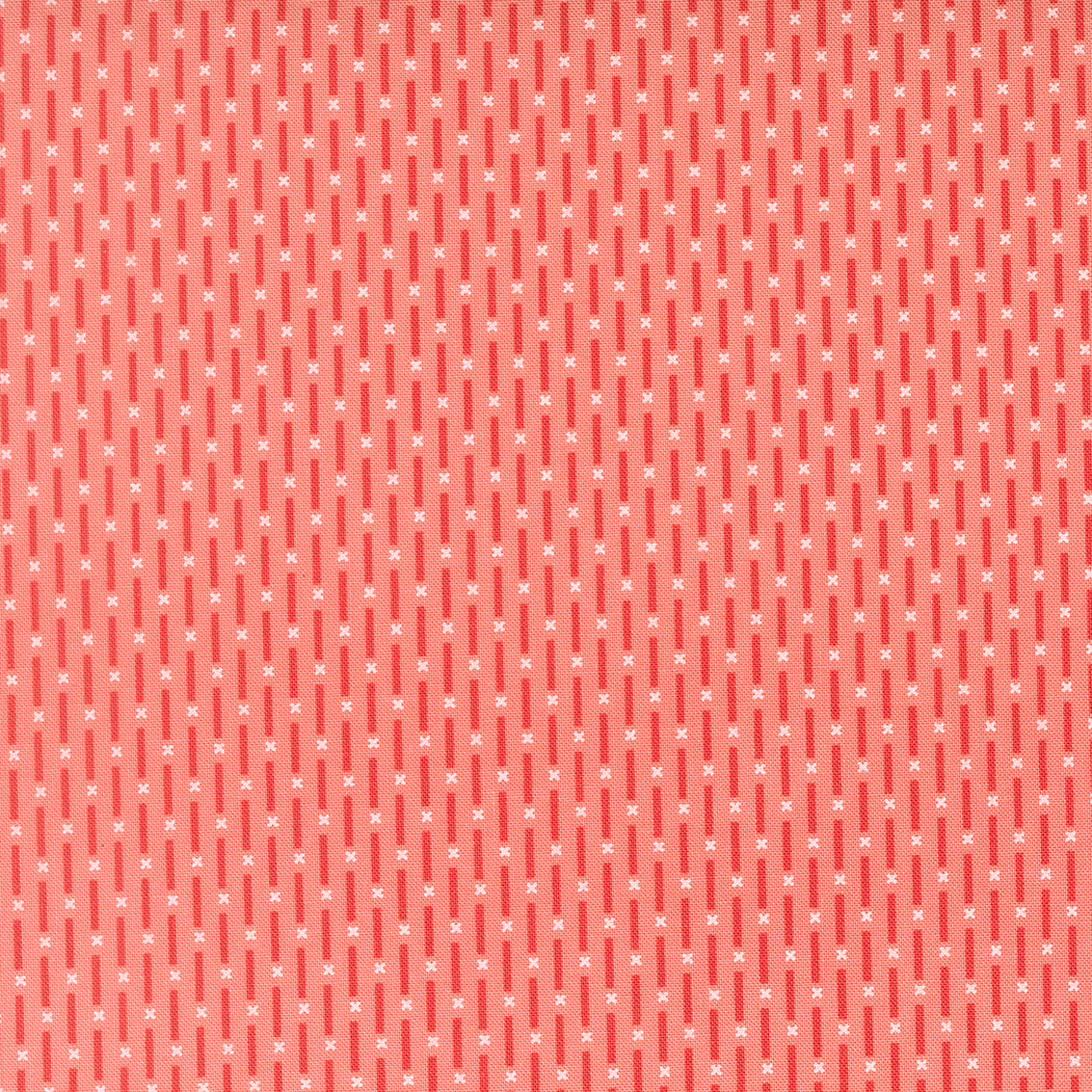 Poinsettia & Pear fabric with candy stripe carnation pattern by Sherri & Chelsi for Moda Fabrics