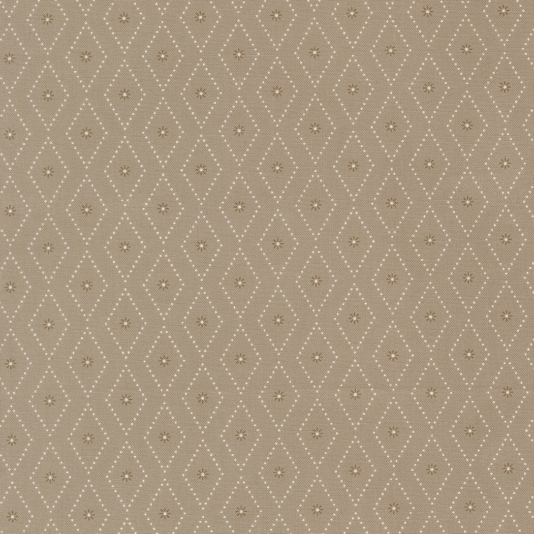 Poinsettia & Pear Argyle Blender Stone fabric with holiday florals and prints by Sherri & Chelsi for Moda Fabrics