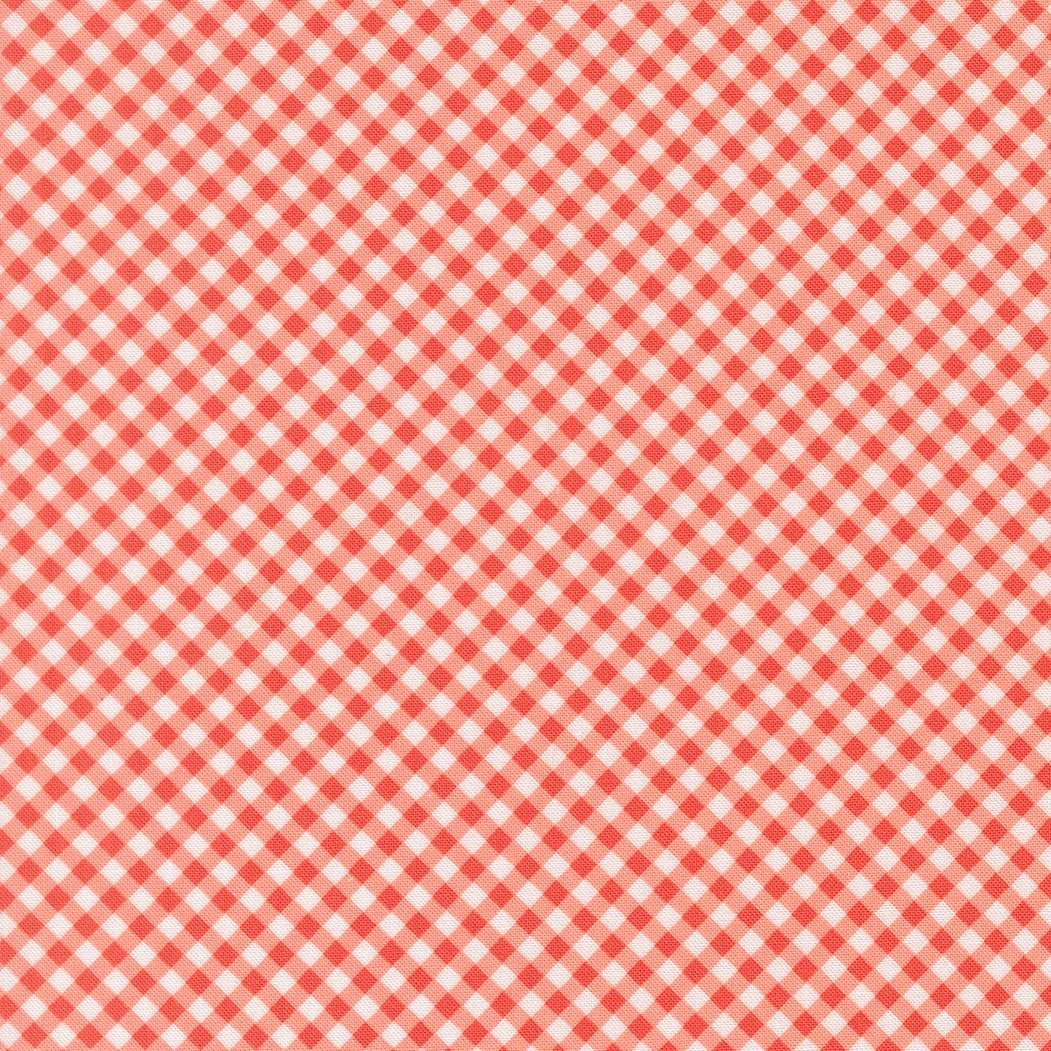 Poinsettia & Pear gingham floral fabric by Sherri & Chelsi for Moda Fabrics