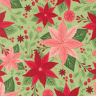 Sweetfire Road Merrily On High poinsettia and evergreen fabric by Moda Fabrics
