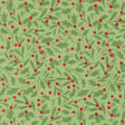 Sweetfire Road Merrily On High winter berries evergreen fabric by Moda Fabrics