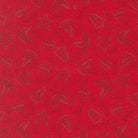 Red Merrily On High Christmas cookie cutter fabric with festive holiday motifs