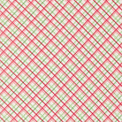Sweetfire Road Merrily On High Christmas fabric with plaid, gingerbread, candy canes, poinsettias, holly, and snowflakes