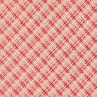 Merrily On High Pretty Plaid Blush fabric by Sweetfire Road for Christmas quilting and crafts