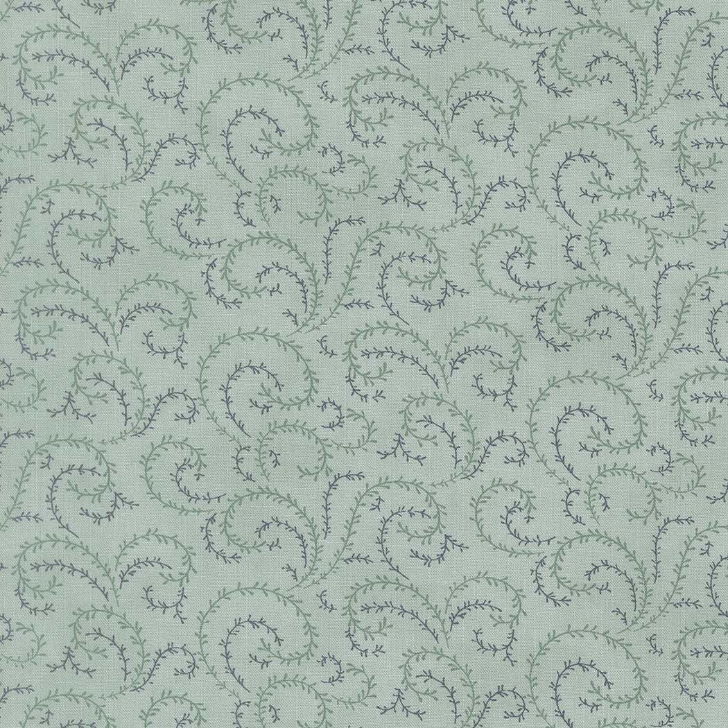 Breathtaking Blues fabric with sky tones and navy floral pattern by 3 Sisters for Moda Fabrics