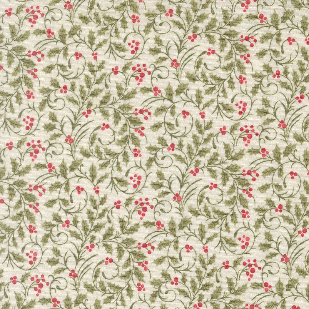 Candlelight Christmas Scroll Blenders Cream fabric by 3 Sisters for Moda Fabrics, cozy holiday quilt material