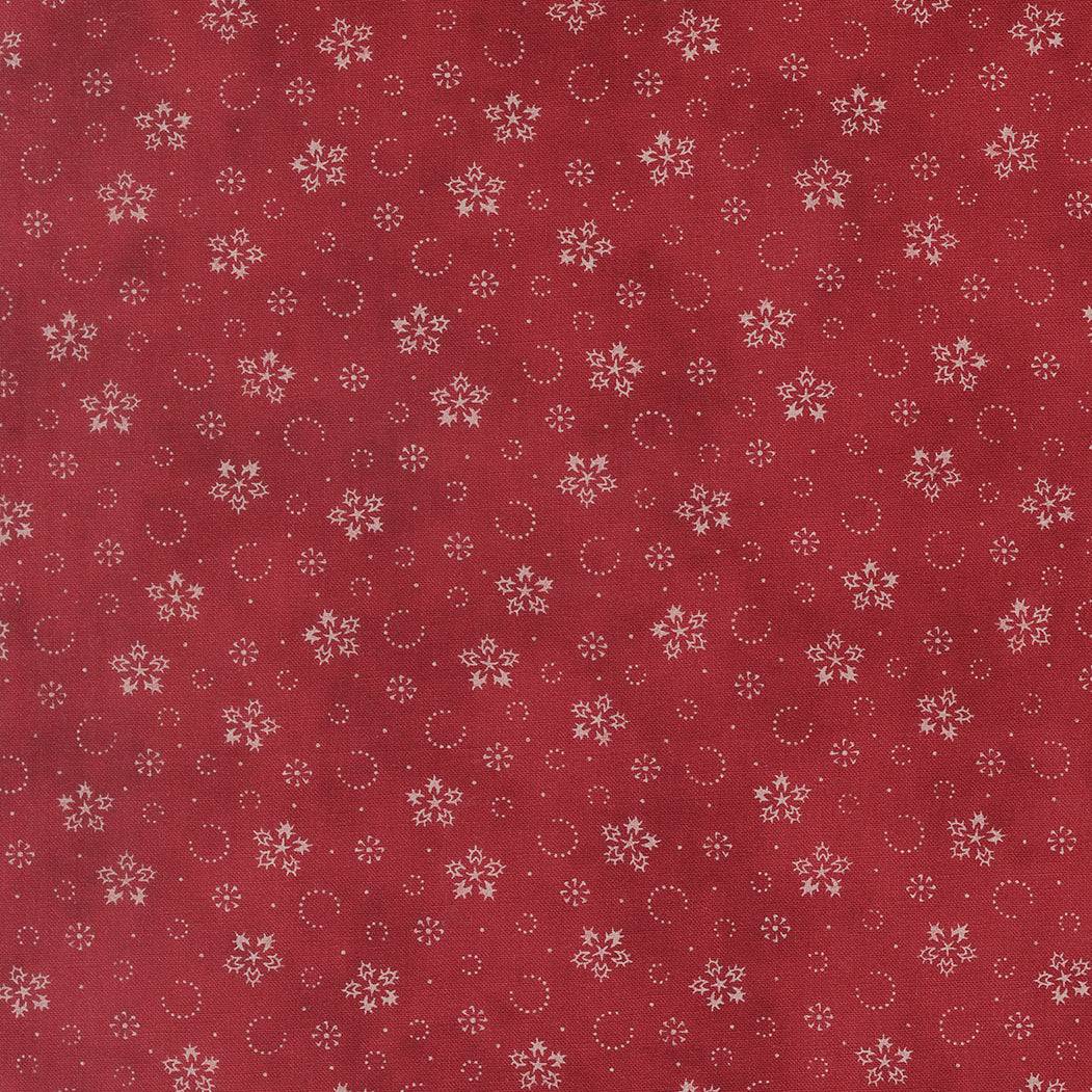 Candlelight Christmas festive flurries crimson fabric by 3 Sisters for Moda Fabrics