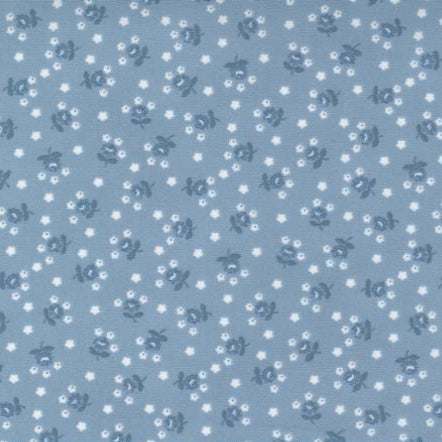 Nantucket Summer light blue fairground small floral fabric by Camille Rosekelly for Moda