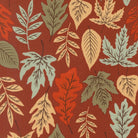 Windfall Leaf Fall Rust fabric design with autumn leaves and fall motifs by Stephanie Sliwinski for Moda Fabrics
