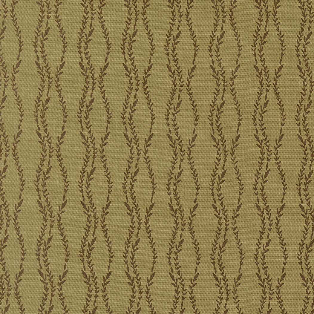 Windfall Vine Stripe Meadow autumn fabric with leaves, sunflowers, and vines by Stephanie Sliwinski for Moda Fabrics