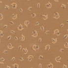 Windfall Autumn Breeze Oatmeal fabric by Stephanie Sliwinski featuring autumn leaves and cozy fall motifs