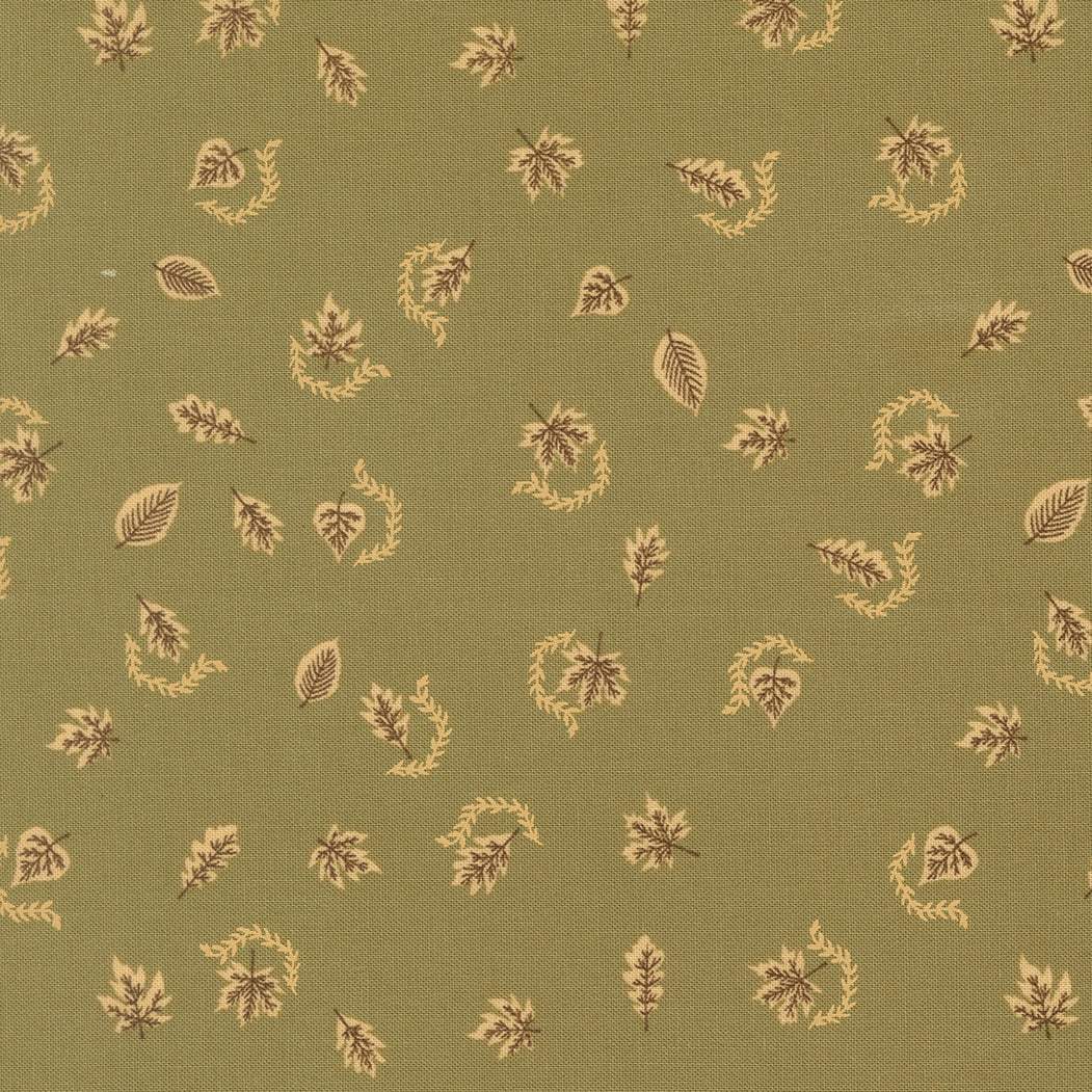 Windfall Autumn Breeze fabric featuring autumn leaves, sunflowers, and vines by Stephanie Sliwinski for Moda Fabrics