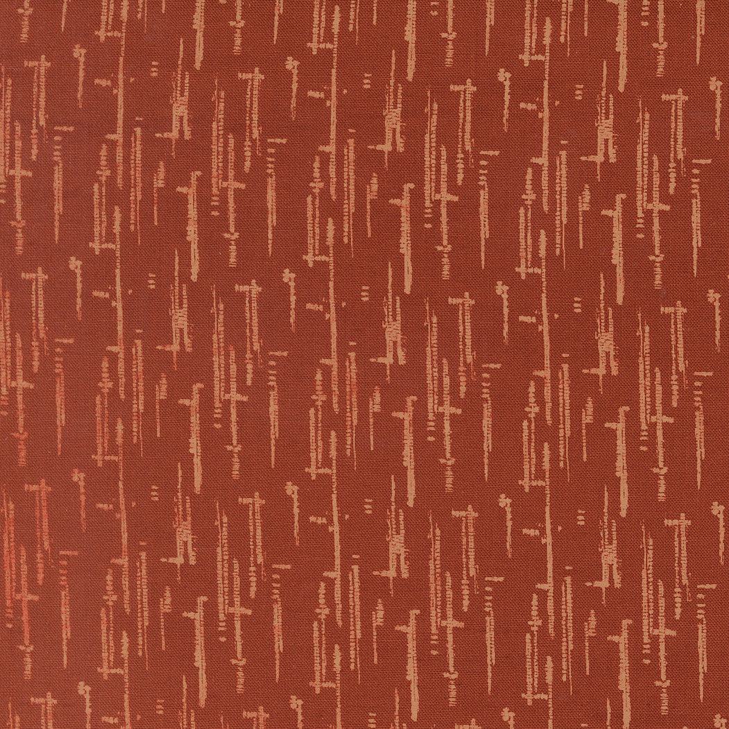 Windfall Textured Stripe Rust fabric by Stephanie Sliwinski showcasing autumn-inspired textured stripes in rich rust tones