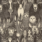 The Henhouse Barnyard Faces Iron fabric by Gingiber for Moda Fabrics featuring rustic chicken and barnyard designs